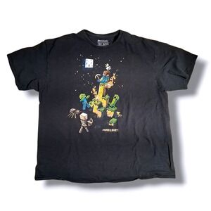 Minecraft Graphic T Shirt Black Mojang Jinx Authentic Size 2X Men's